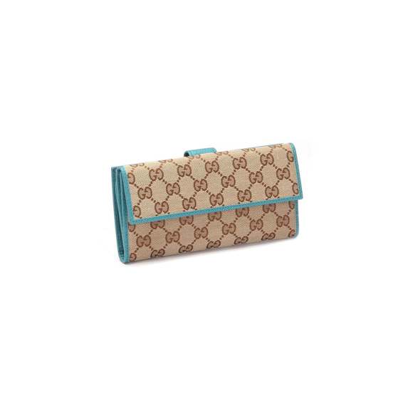 GUCCI Women's Canvas Continental Wallet in Brown - Excellent Condition in Brown - Picture 2 of 10